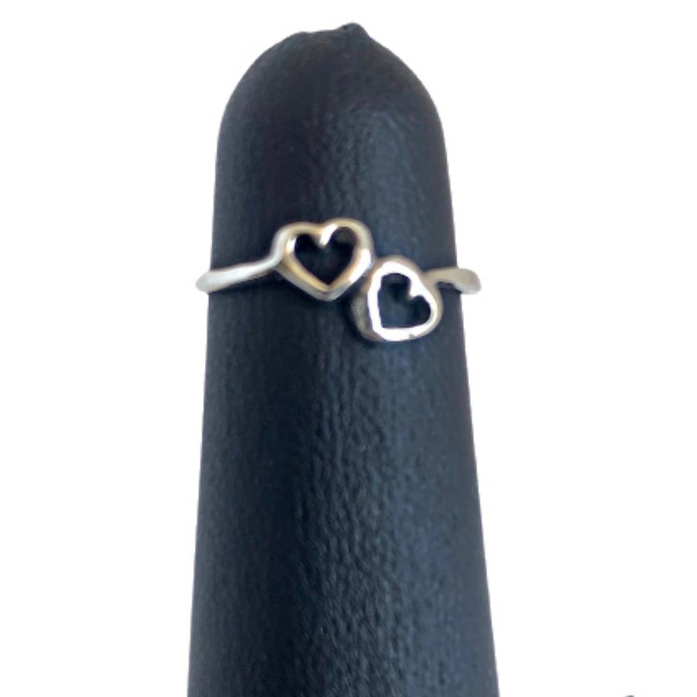NWT- Sterling Silver (925) Double Heart Toe Ring - Picture 5 of 5
